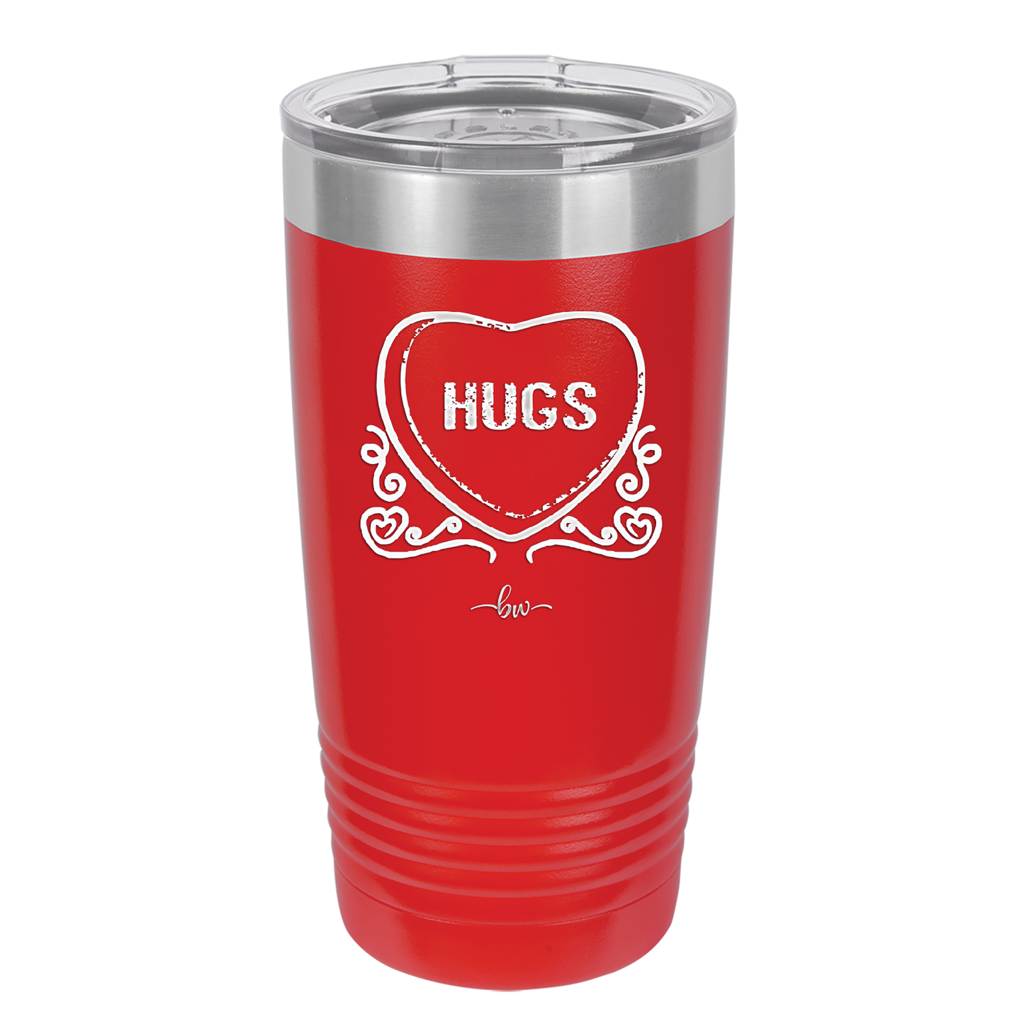 Candy Heart Hugs - Laser Engraved Stainless Steel Drinkware - 1760 -