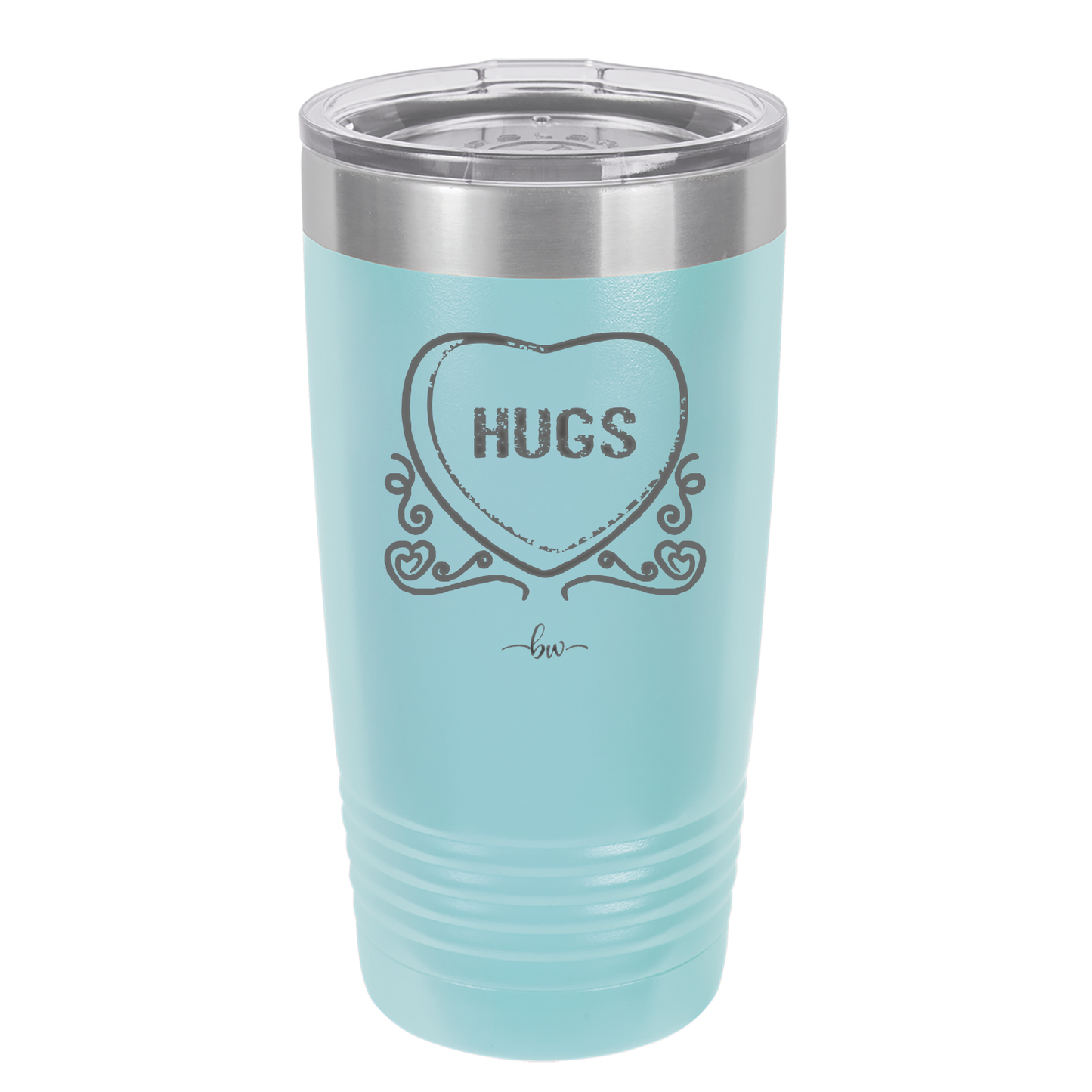 Candy Heart Hugs - Laser Engraved Stainless Steel Drinkware - 1760 -