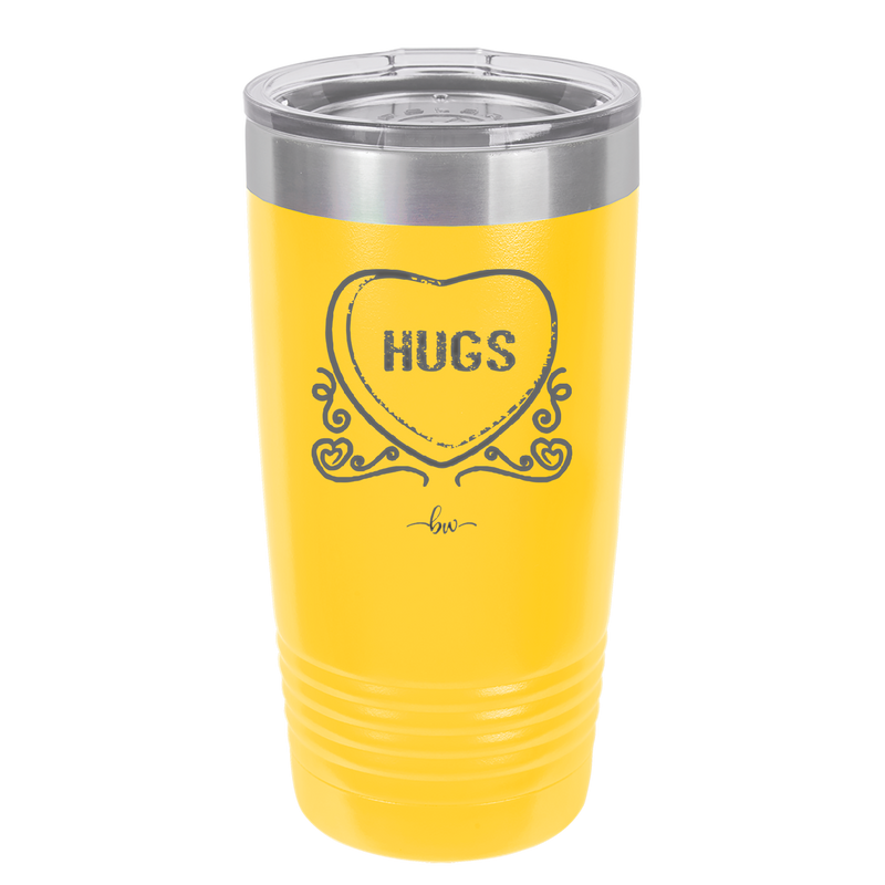 Candy Heart Hugs - Laser Engraved Stainless Steel Drinkware - 1760 -