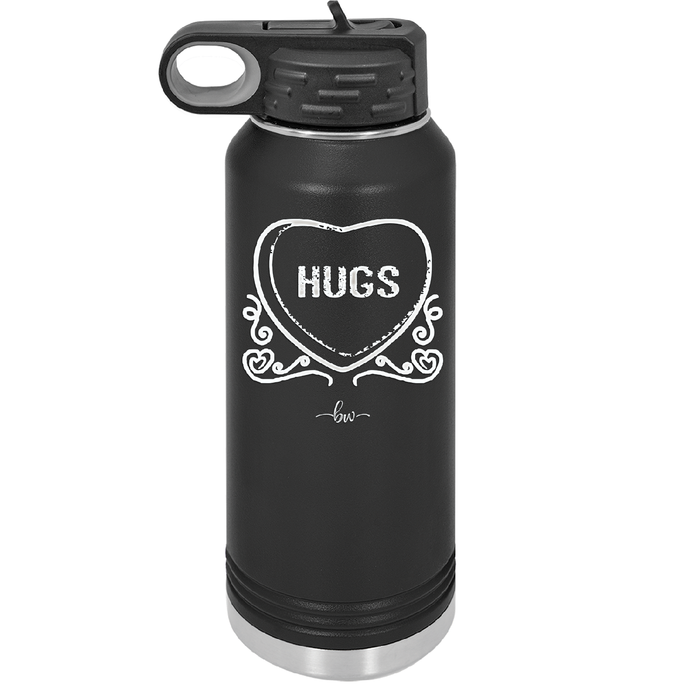 Candy Heart Hugs - Laser Engraved Stainless Steel Drinkware - 1760 -