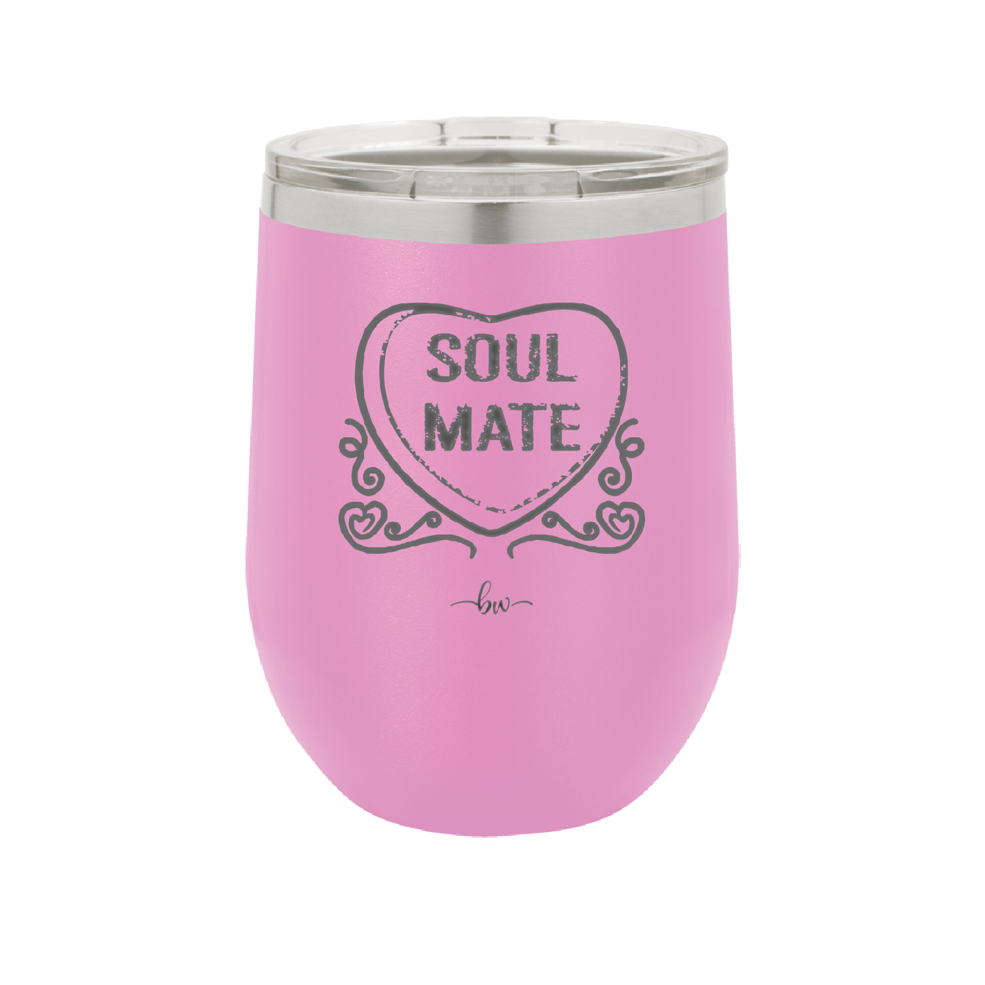 Candy Heart Soul Mate - Laser Engraved Stainless Steel Drinkware - 1763 -