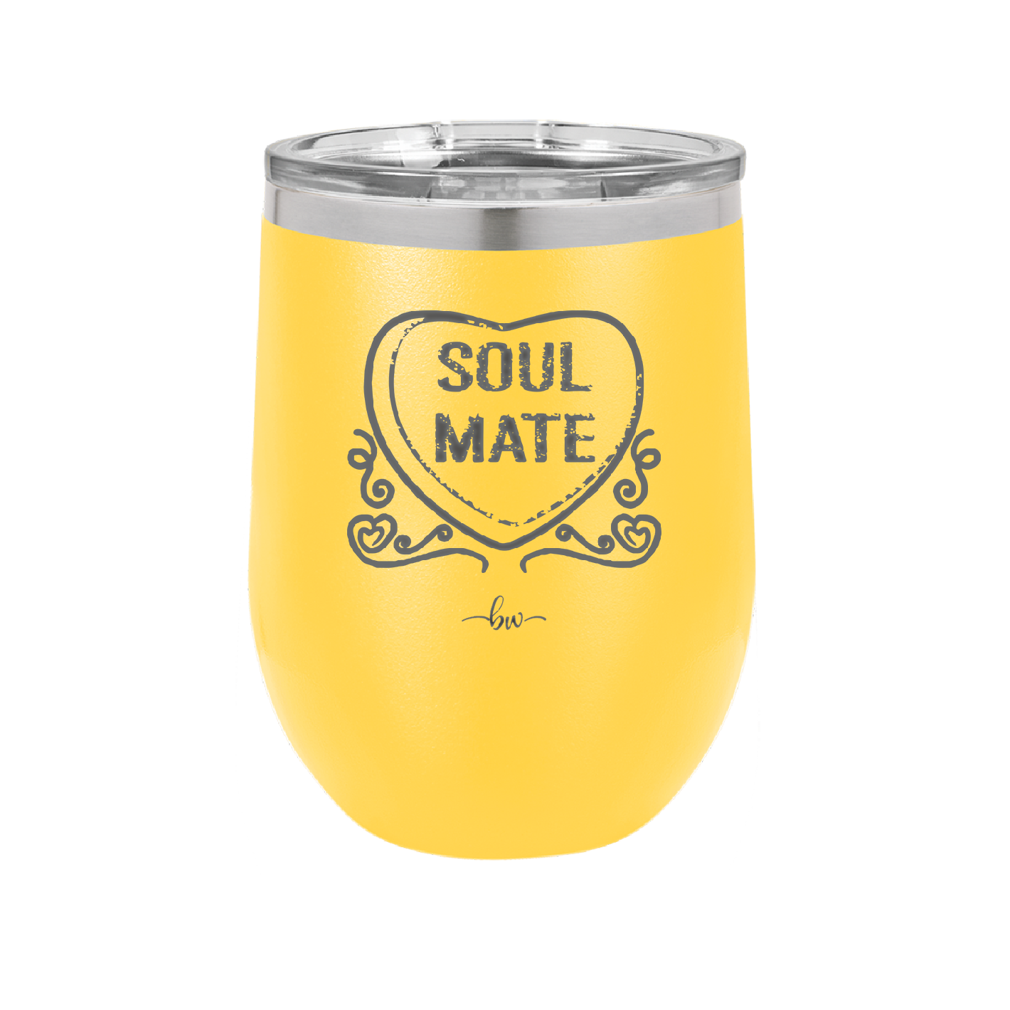 Candy Heart Soul Mate - Laser Engraved Stainless Steel Drinkware - 1763 -