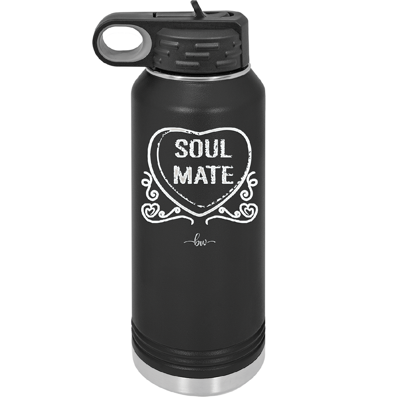 Candy Heart Soul Mate - Laser Engraved Stainless Steel Drinkware - 1763 -