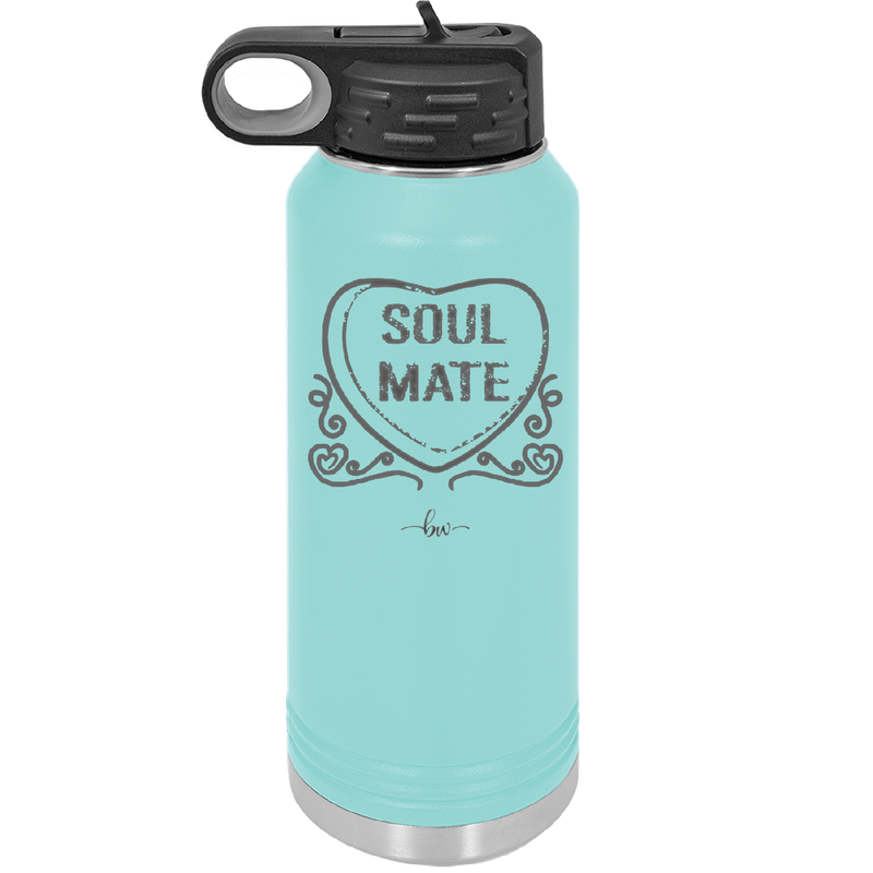 Candy Heart Soul Mate - Laser Engraved Stainless Steel Drinkware - 1763 -
