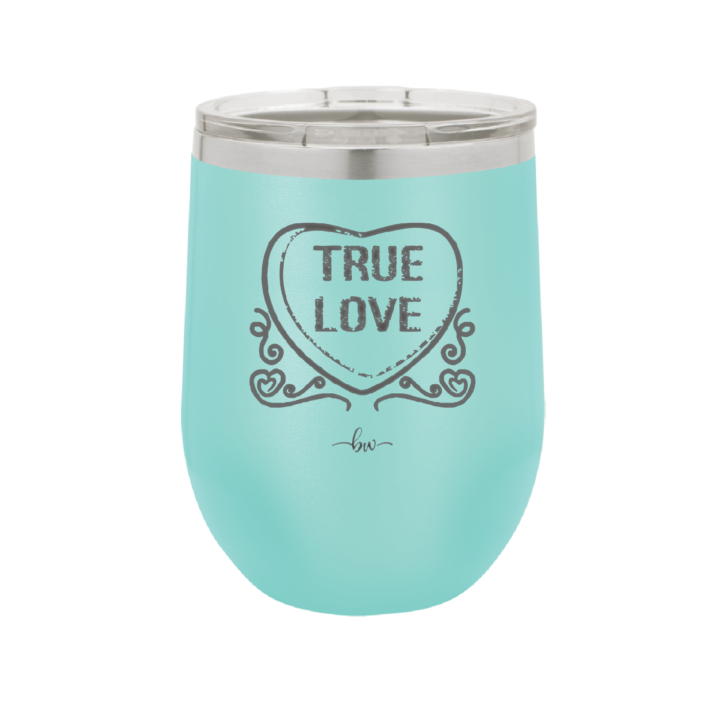 Candy Heart True Love - Laser Engraved Stainless Steel Drinkware - 1769 -