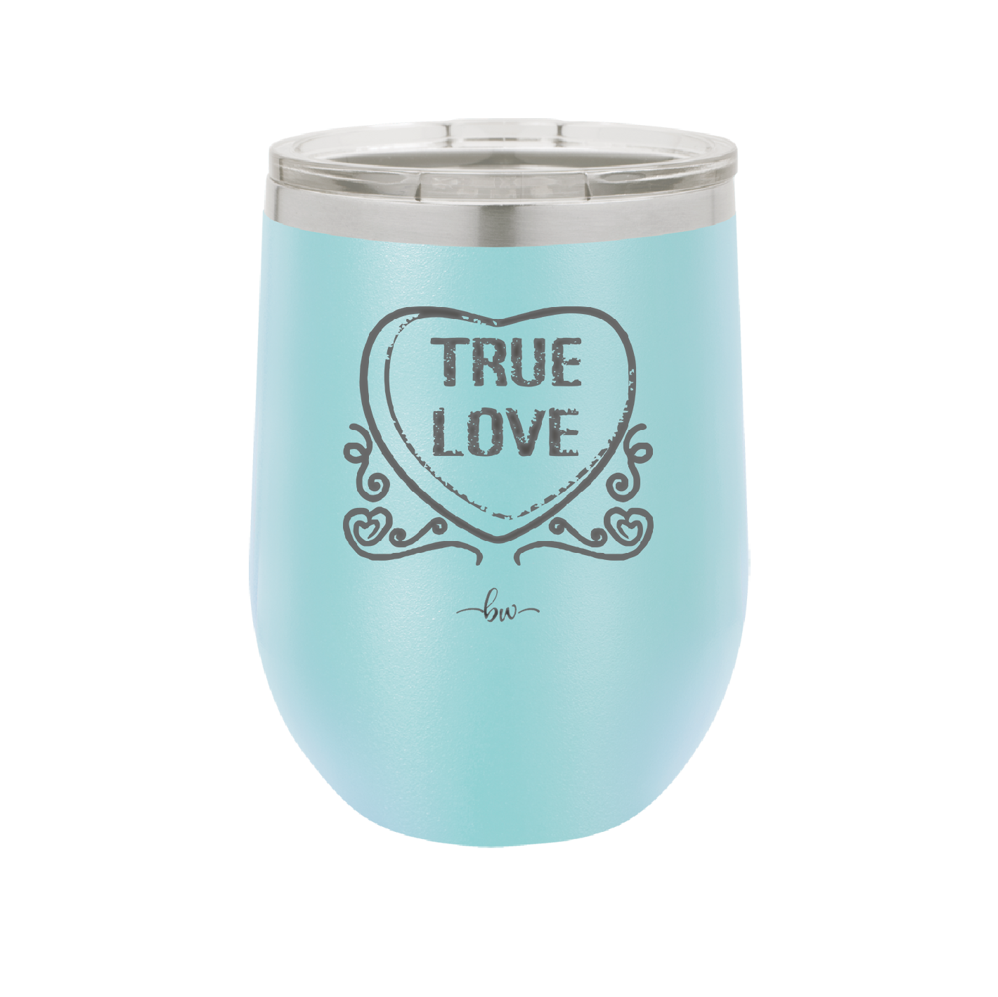 Candy Heart True Love - Laser Engraved Stainless Steel Drinkware - 1769 -