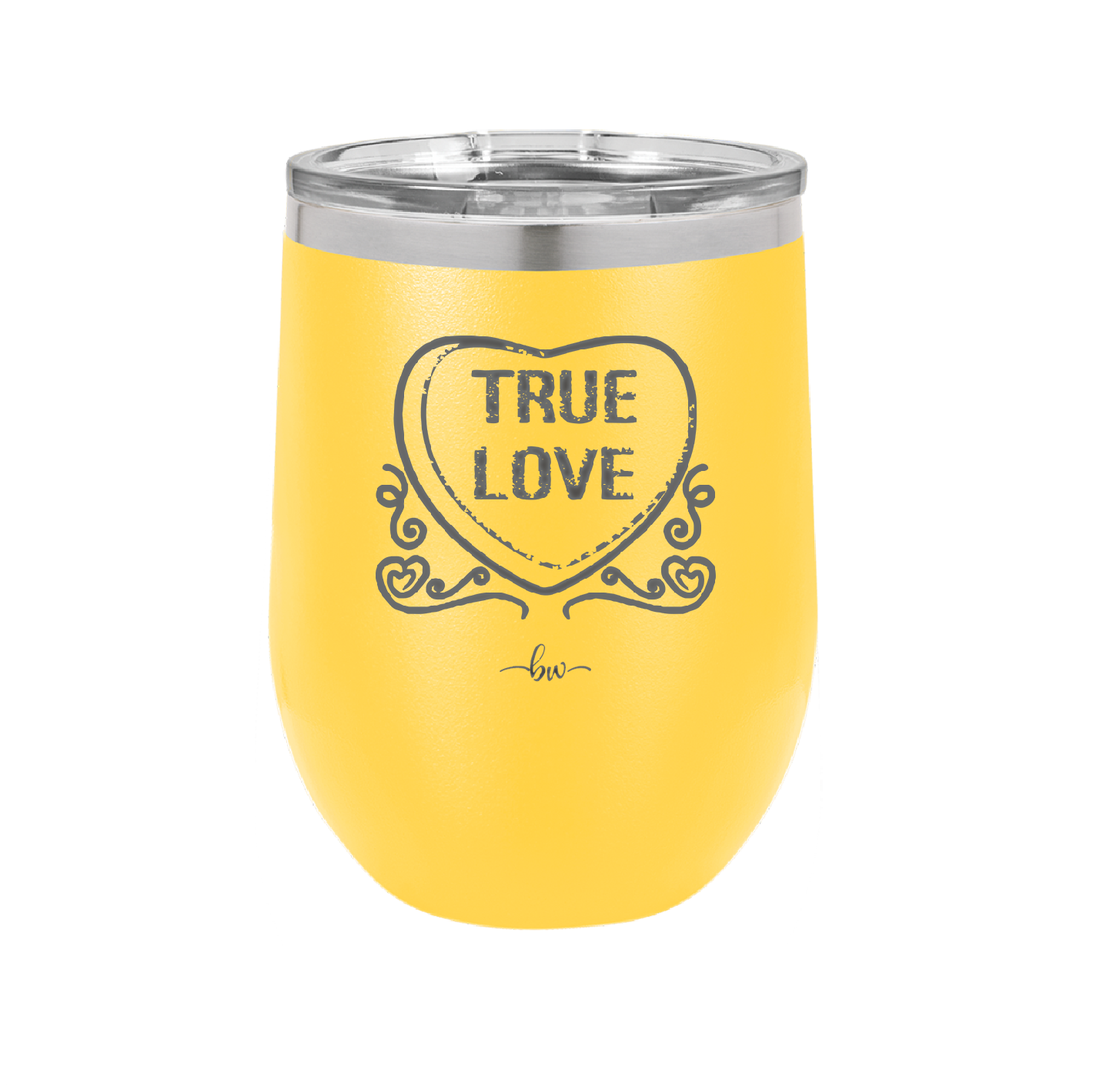 Candy Heart True Love - Laser Engraved Stainless Steel Drinkware - 1769 -