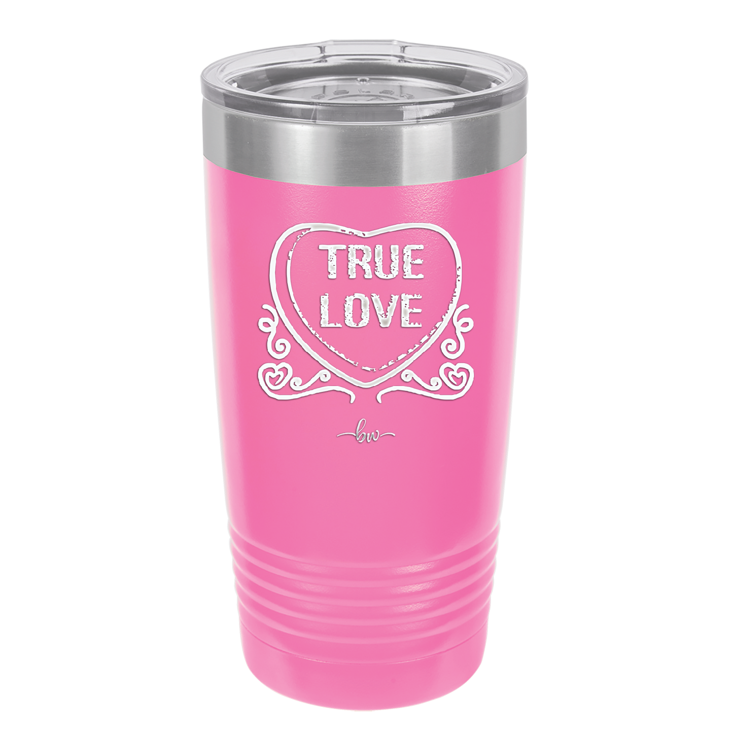 Candy Heart True Love - Laser Engraved Stainless Steel Drinkware - 1769 -