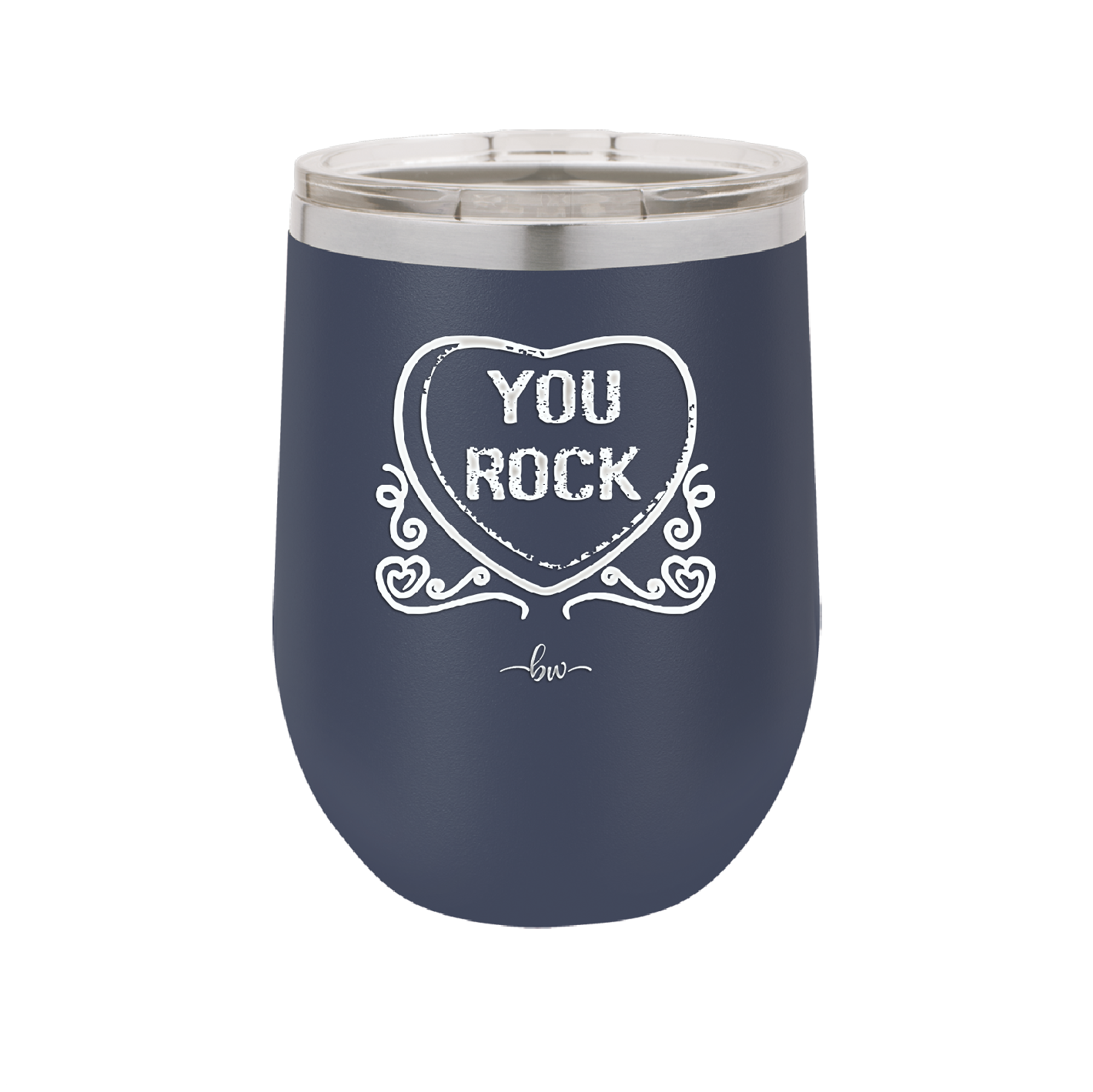 Candy Heart You Rock - Laser Engraved Stainless Steel Drinkware - 1771 -