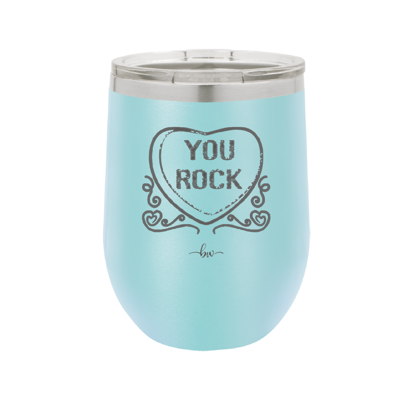 Candy Heart You Rock - Laser Engraved Stainless Steel Drinkware - 1771 -
