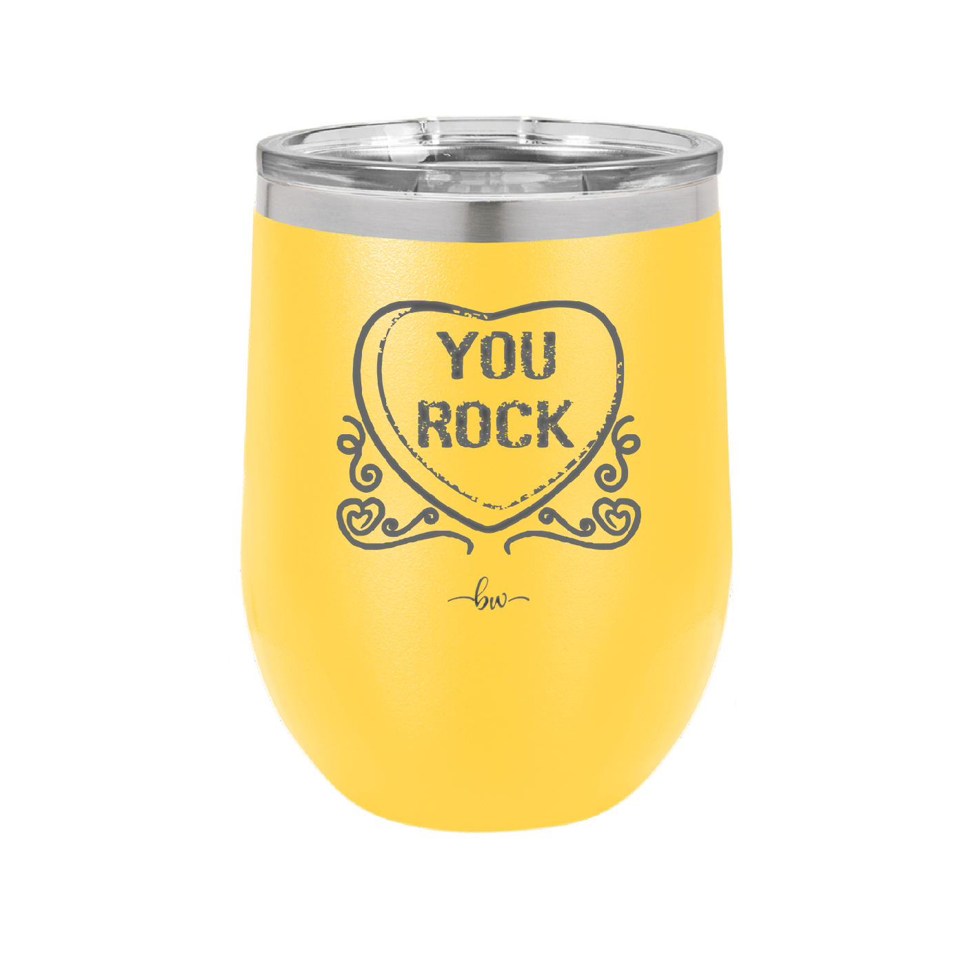 Candy Heart You Rock - Laser Engraved Stainless Steel Drinkware - 1771 -