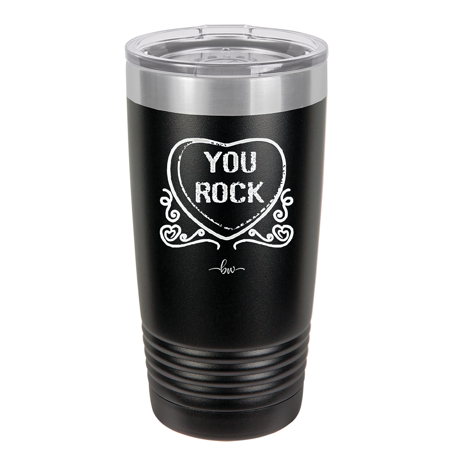 Candy Heart You Rock - Laser Engraved Stainless Steel Drinkware - 1771 -
