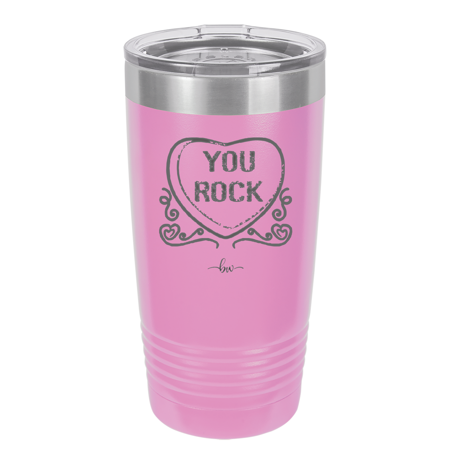 Candy Heart You Rock - Laser Engraved Stainless Steel Drinkware - 1771 -