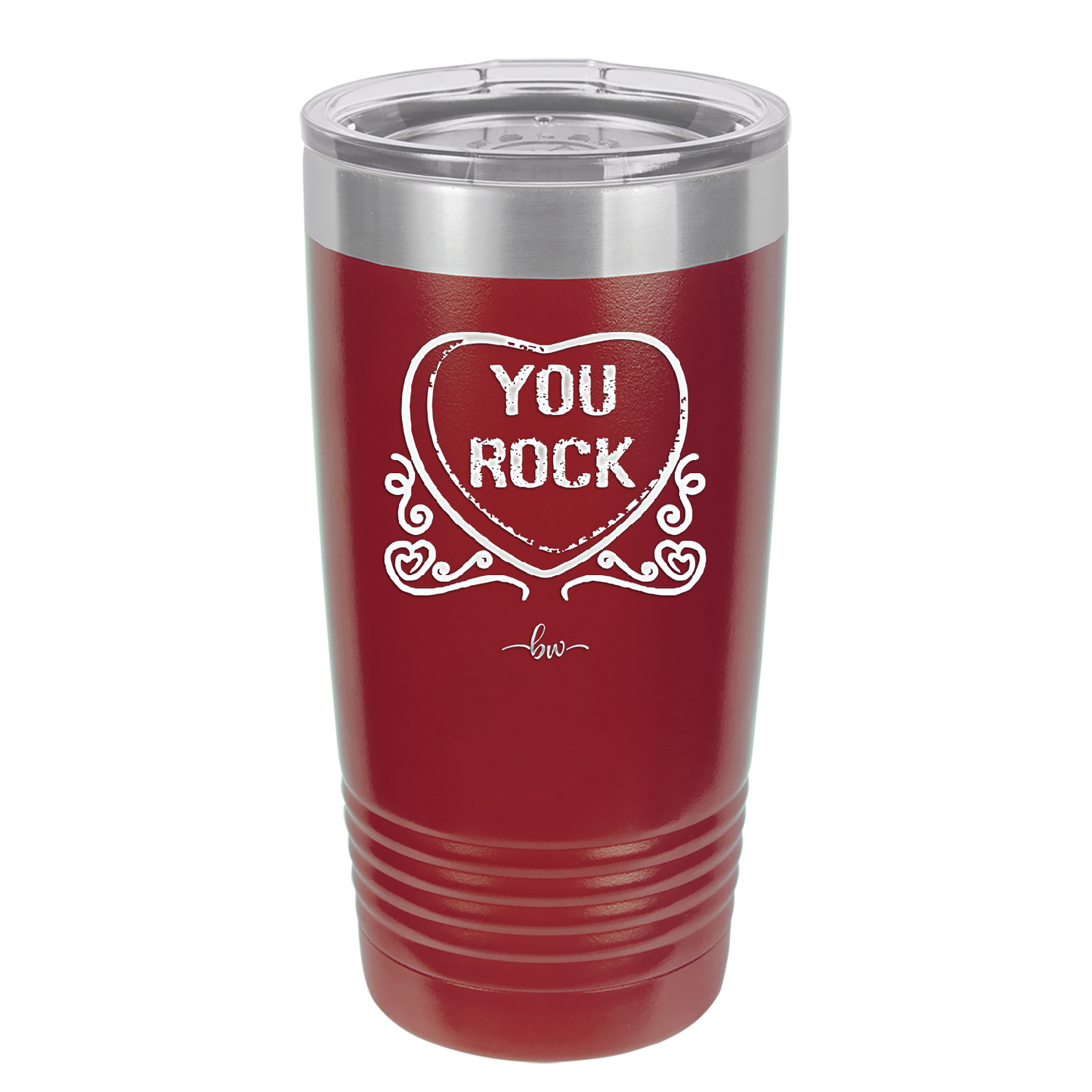 Candy Heart You Rock - Laser Engraved Stainless Steel Drinkware - 1771 -