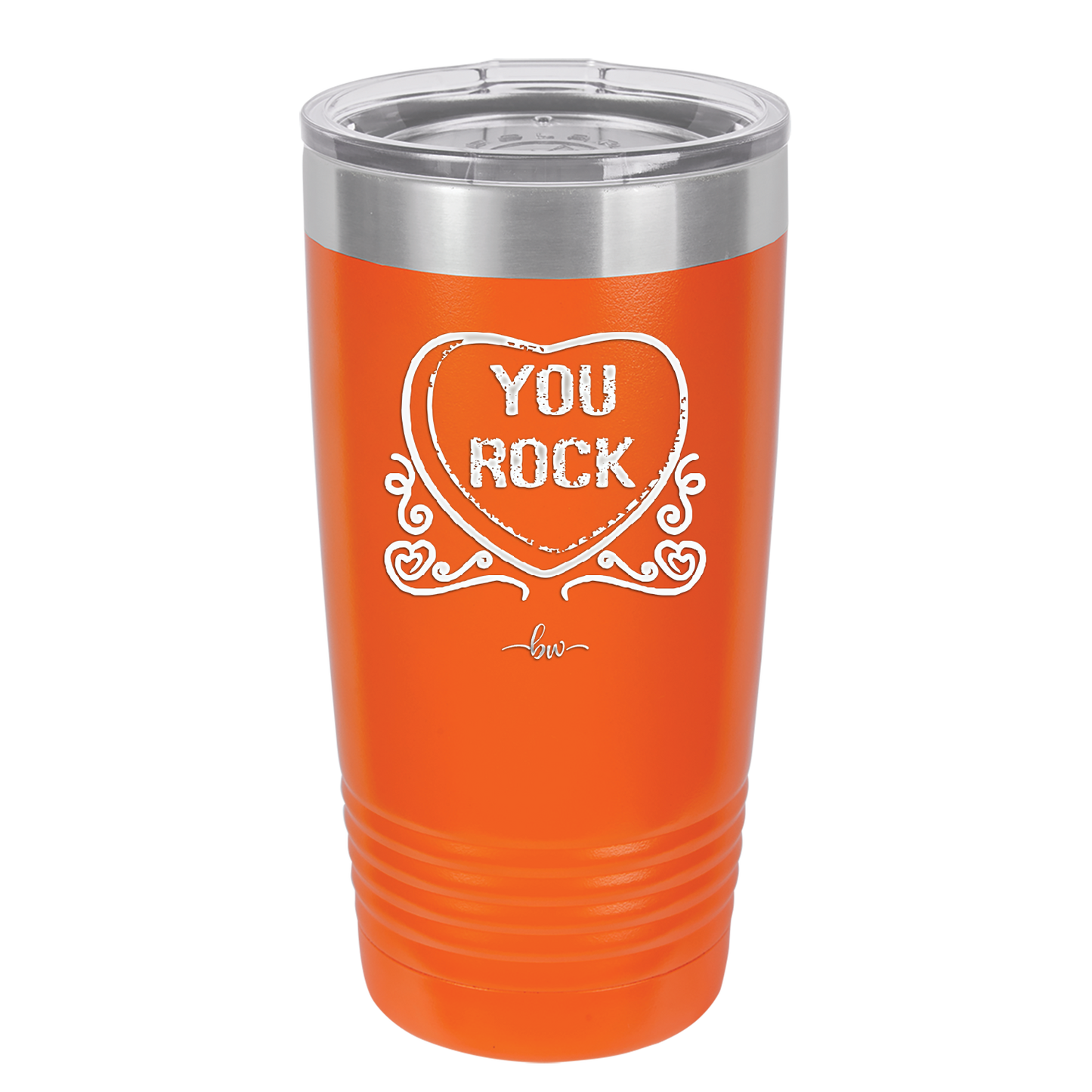 Candy Heart You Rock - Laser Engraved Stainless Steel Drinkware - 1771 -