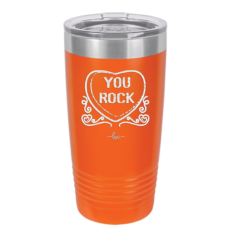 Candy Heart You Rock - Laser Engraved Stainless Steel Drinkware - 1771 -
