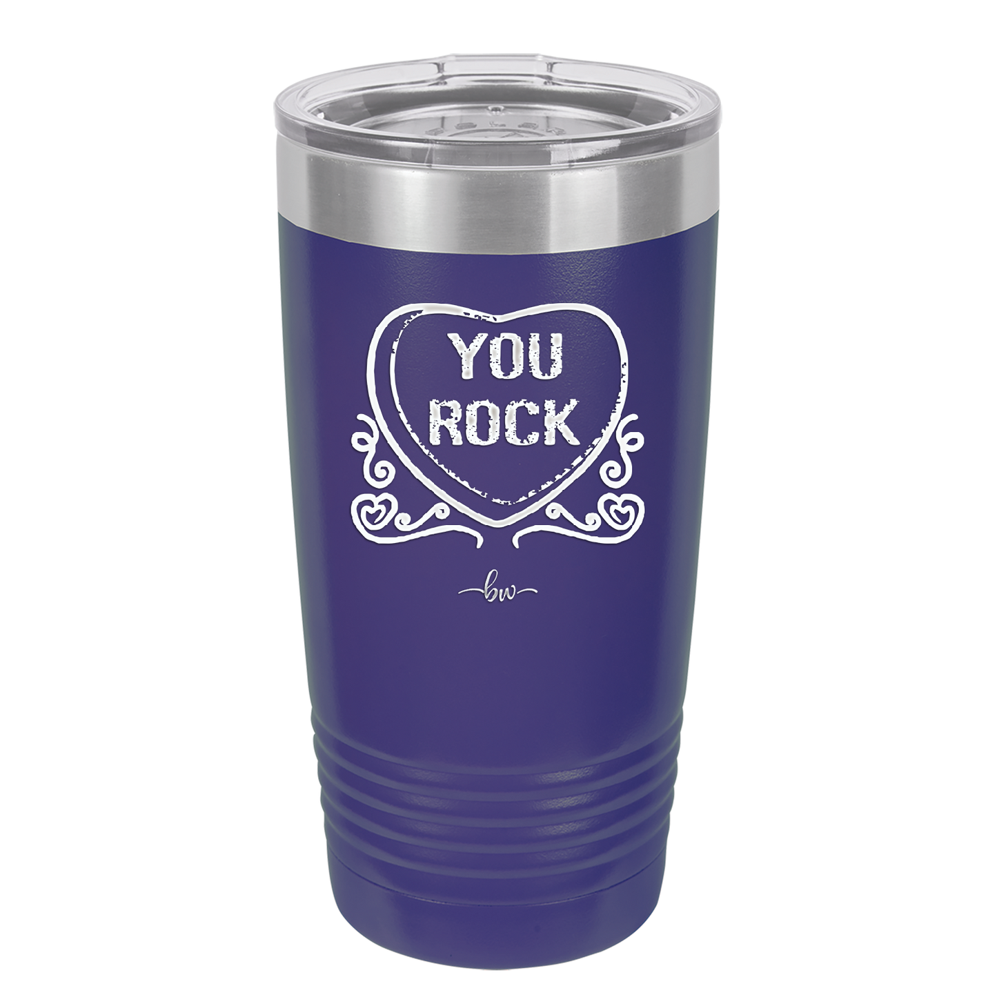 Candy Heart You Rock - Laser Engraved Stainless Steel Drinkware - 1771 -
