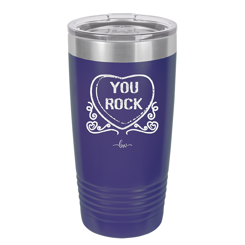 Candy Heart You Rock - Laser Engraved Stainless Steel Drinkware - 1771 -