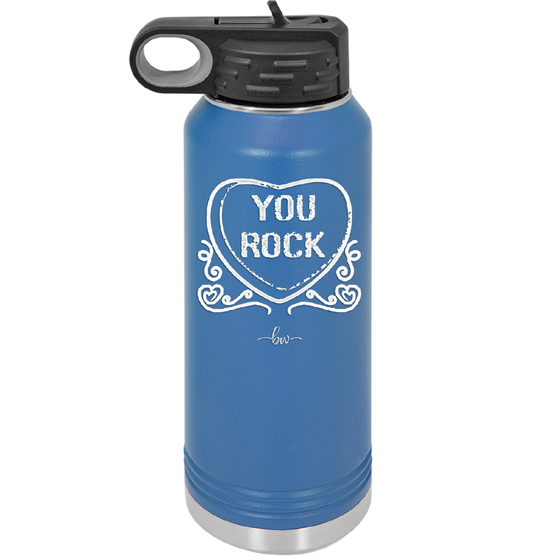 Candy Heart You Rock - Laser Engraved Stainless Steel Drinkware - 1771 -