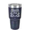 Candy Heart Sweet Pea - Laser Engraved Stainless Steel Drinkware - 1772 -