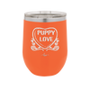 Candy Heart Puppy Love - Laser Engraved Stainless Steel Drinkware - 1773 -