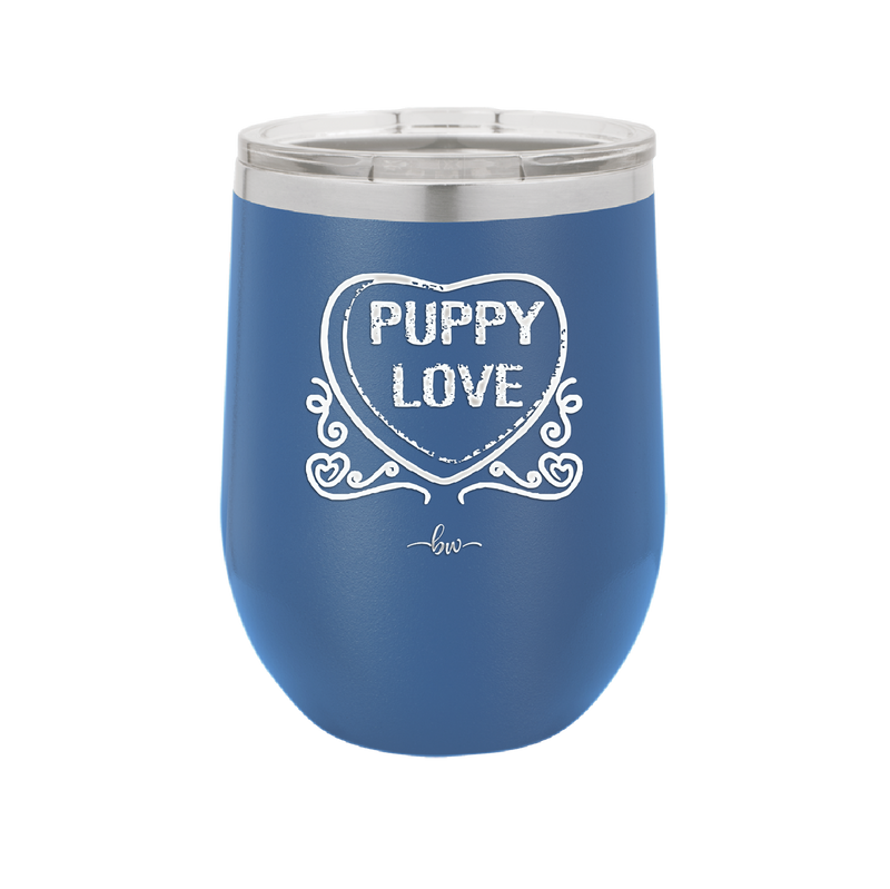 Candy Heart Puppy Love - Laser Engraved Stainless Steel Drinkware - 1773 -