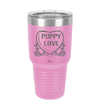 Candy Heart Puppy Love - Laser Engraved Stainless Steel Drinkware - 1773 -