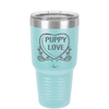 Candy Heart Puppy Love - Laser Engraved Stainless Steel Drinkware - 1773 -