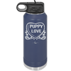 Candy Heart Puppy Love - Laser Engraved Stainless Steel Drinkware - 1773 -