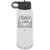 Candy Heart Puppy Love - Laser Engraved Stainless Steel Drinkware - 1773 -