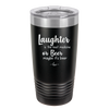 Laughter is the Best Medicine. Or Beer. Maybe it's Beer - Laser Engraved Stainless Steel Drinkware - 1781 -