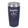 Laughter is the Best Medicine. Or Beer. Maybe it's Beer - Laser Engraved Stainless Steel Drinkware - 1781 -