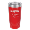 Laughter is the Best Medicine. Or Vodka. Maybe it's Vodka - Laser Engraved Stainless Steel Drinkware - 1782 -