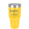 Laughter is the Best Medicine. Or Weed. Maybe it's Weed - Laser Engraved Stainless Steel Drinkware - 1783 -