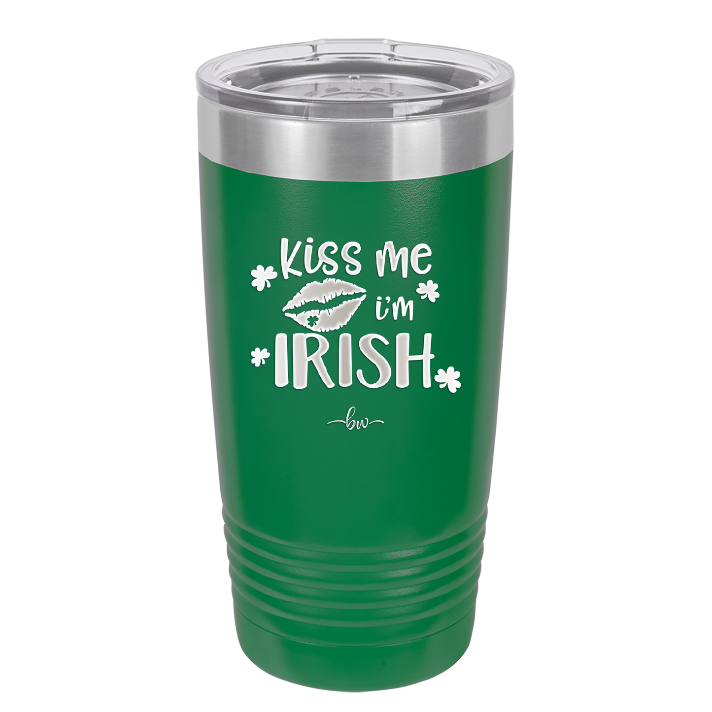 Kiss Me I'm Irish - Laser Engraved Stainless Steel Drinkware - 1790 -