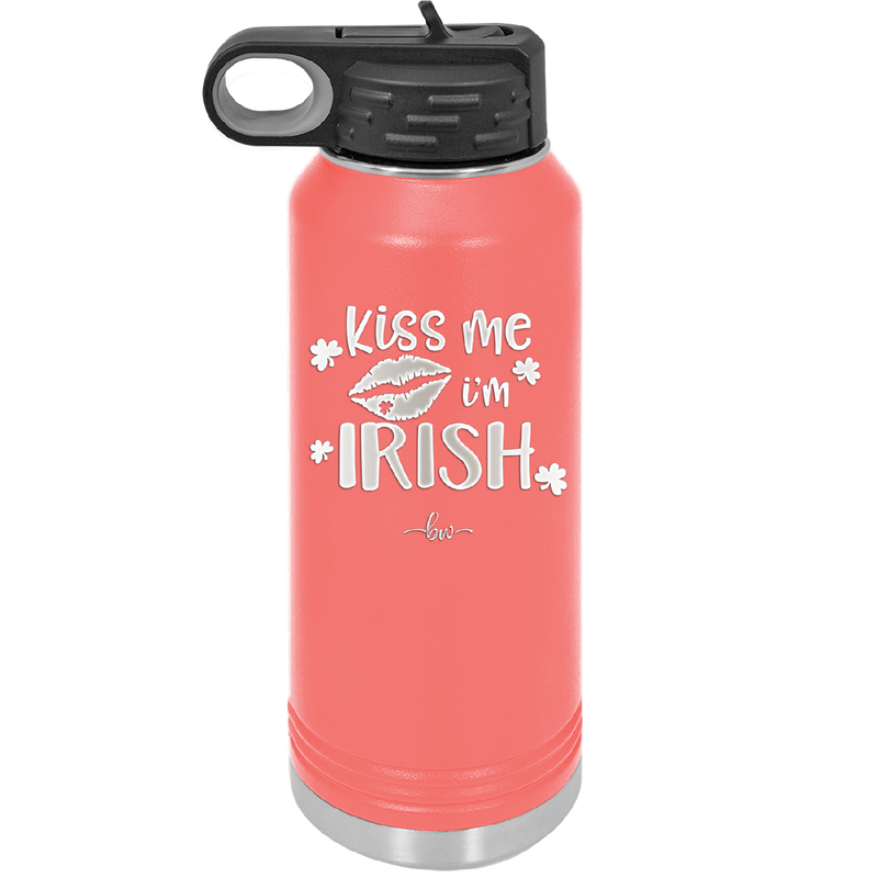 Kiss Me I'm Irish - Laser Engraved Stainless Steel Drinkware - 1790 -