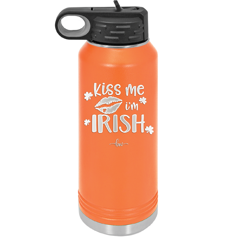 Kiss Me I'm Irish - Laser Engraved Stainless Steel Drinkware - 1790 -