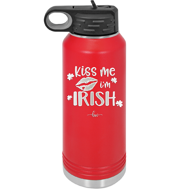 Kiss Me I'm Irish - Laser Engraved Stainless Steel Drinkware - 1790 -