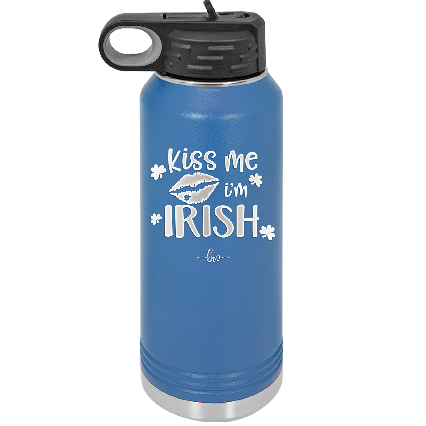 Kiss Me I'm Irish - Laser Engraved Stainless Steel Drinkware - 1790 -