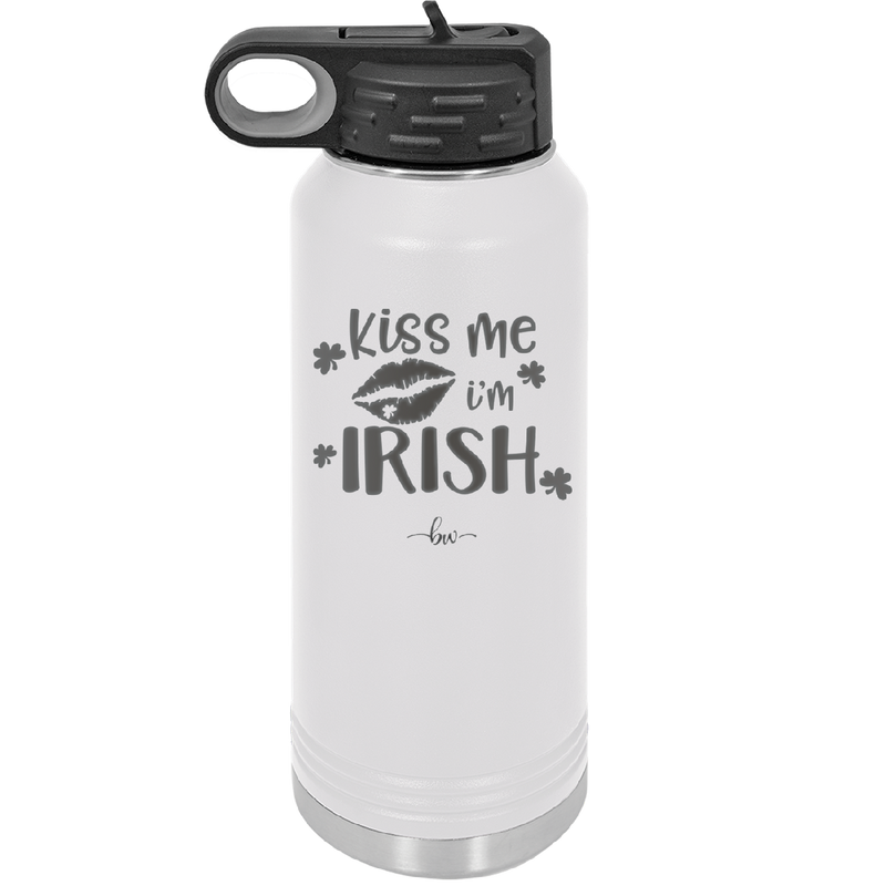 Kiss Me I'm Irish - Laser Engraved Stainless Steel Drinkware - 1790 -