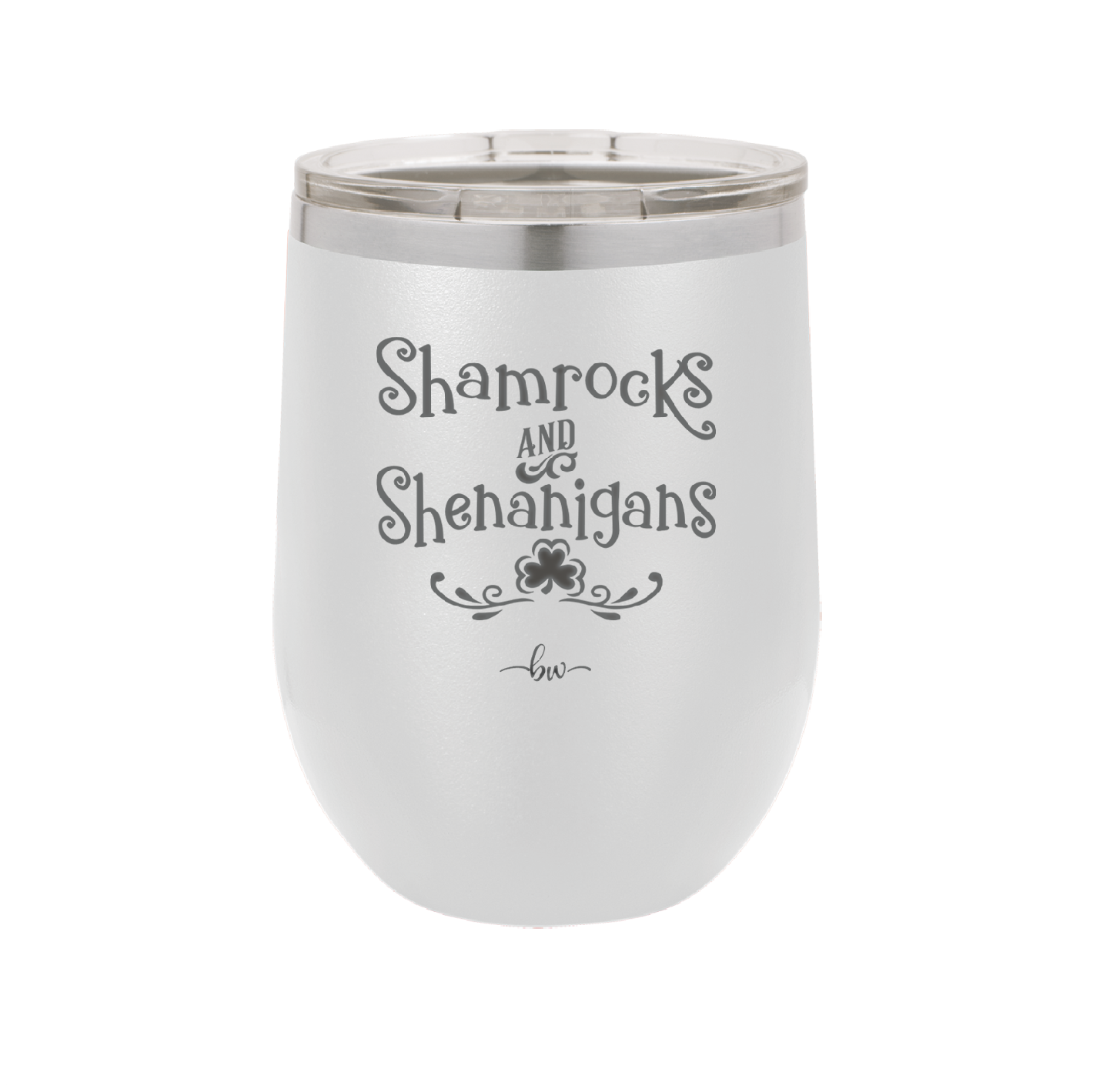 Shamrocks and Shenanigans - Laser Engraved Stainless Steel Drinkware - 1792 -