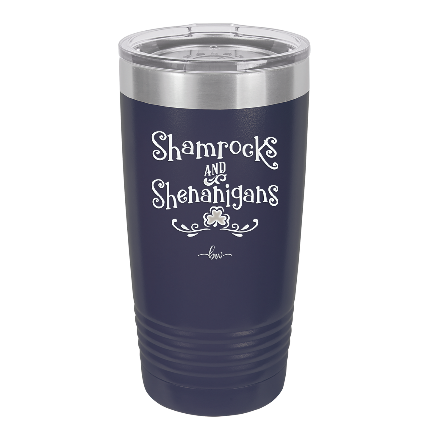Shamrocks and Shenanigans - Laser Engraved Stainless Steel Drinkware - 1792 -