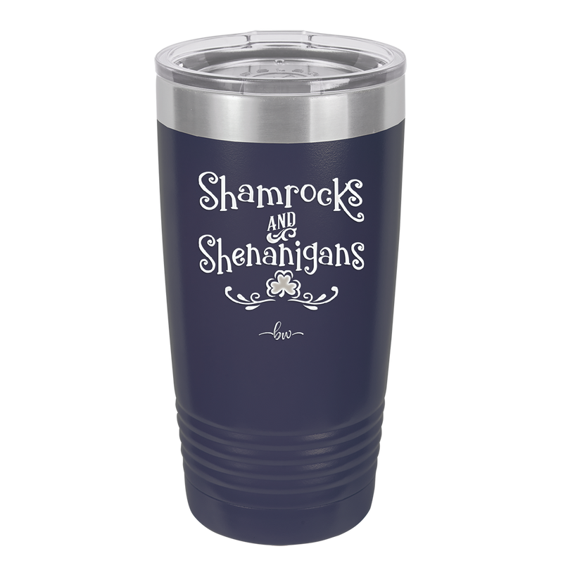 Shamrocks and Shenanigans - Laser Engraved Stainless Steel Drinkware - 1792 -