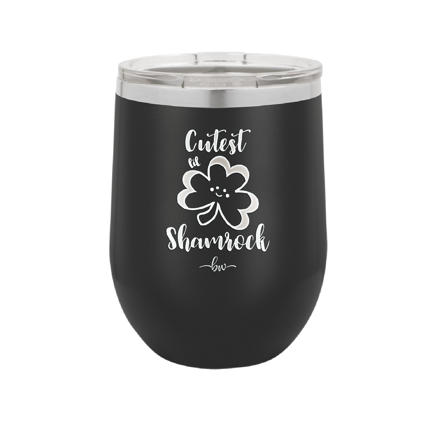 Cutest Lil Shamrock - Laser Engraved Stainless Steel Drinkware - 1796 -