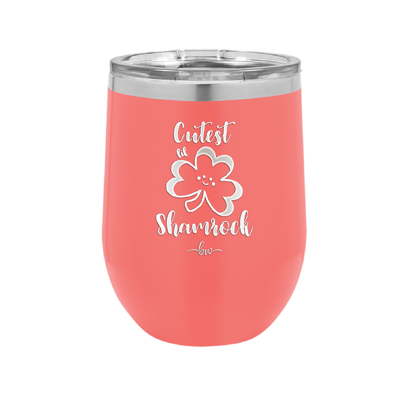Cutest Lil Shamrock - Laser Engraved Stainless Steel Drinkware - 1796 -