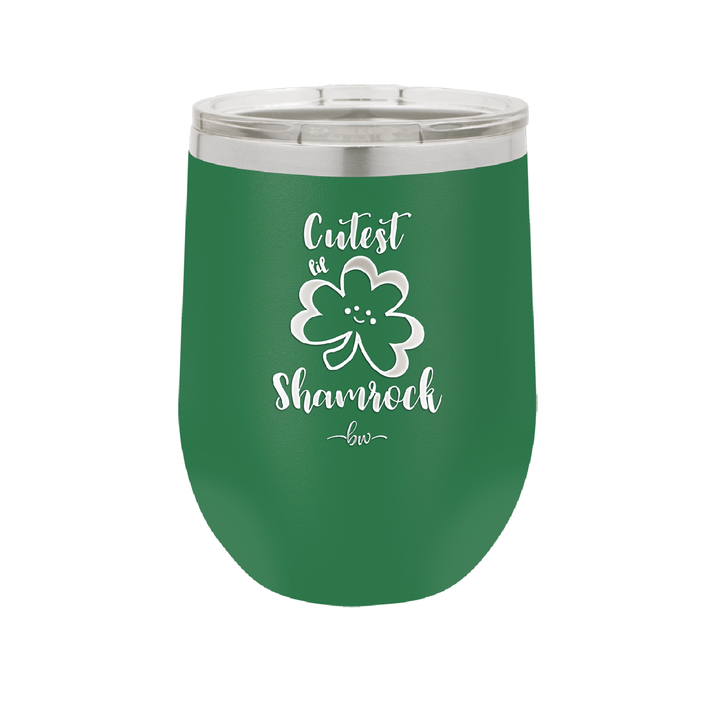 Cutest Lil Shamrock - Laser Engraved Stainless Steel Drinkware - 1796 -