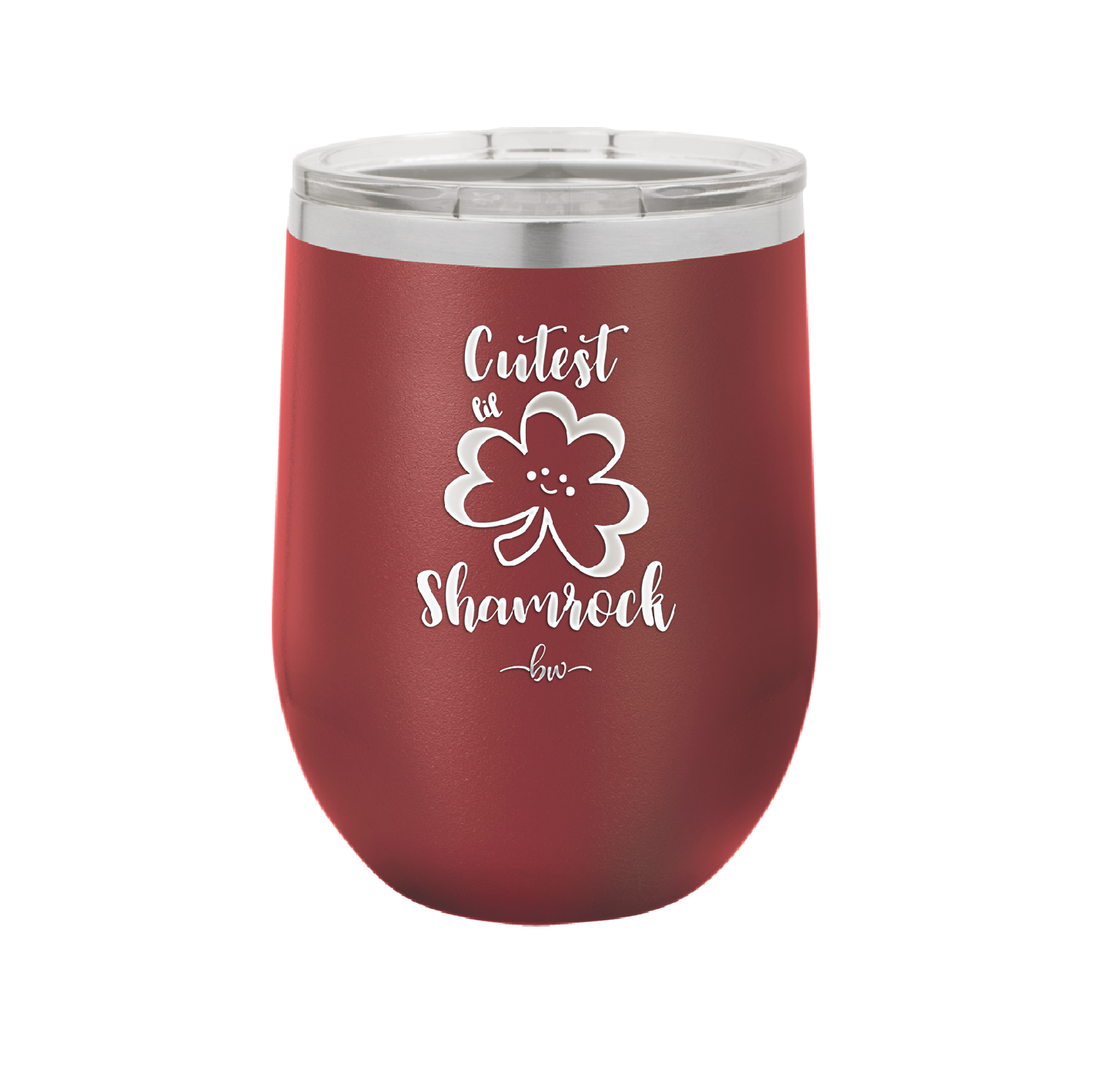 Cutest Lil Shamrock - Laser Engraved Stainless Steel Drinkware - 1796 -