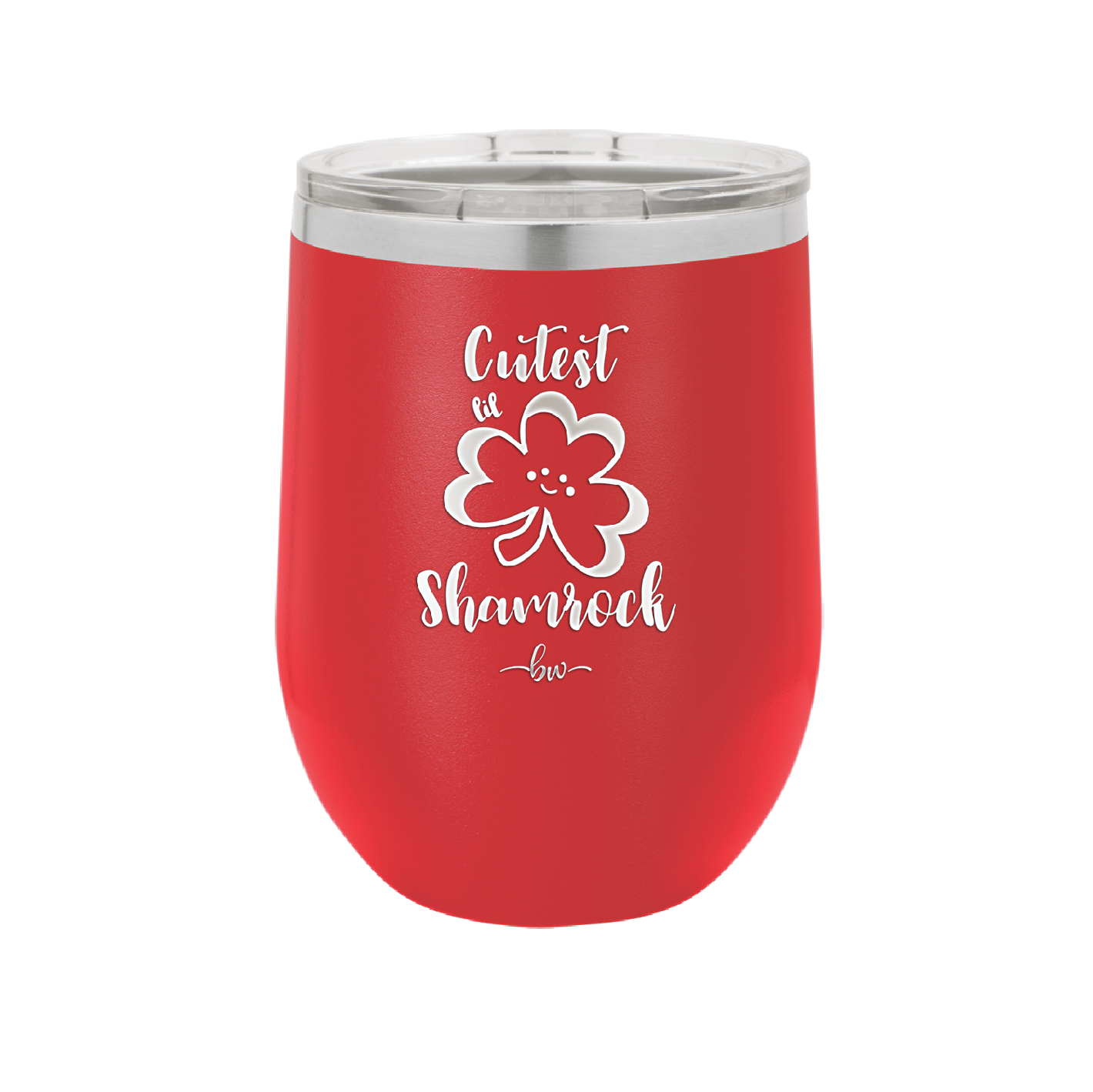 Cutest Lil Shamrock - Laser Engraved Stainless Steel Drinkware - 1796 -