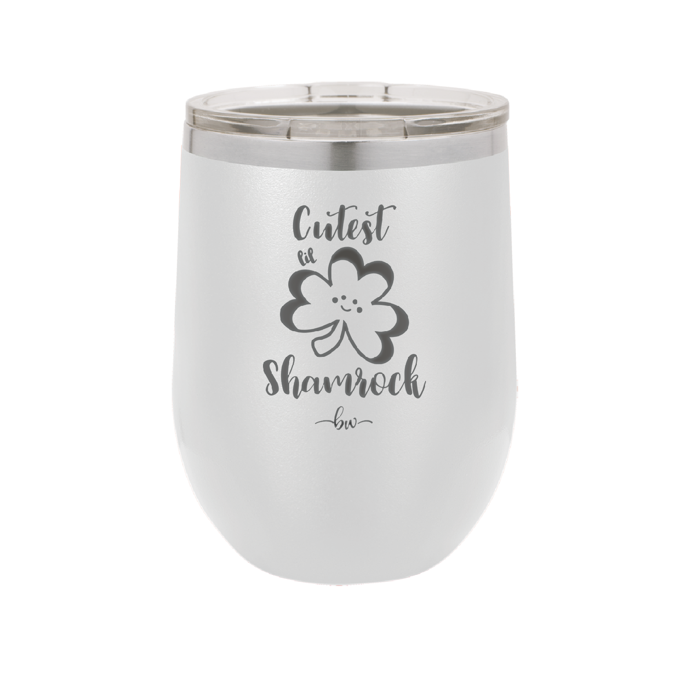 Cutest Lil Shamrock - Laser Engraved Stainless Steel Drinkware - 1796 -