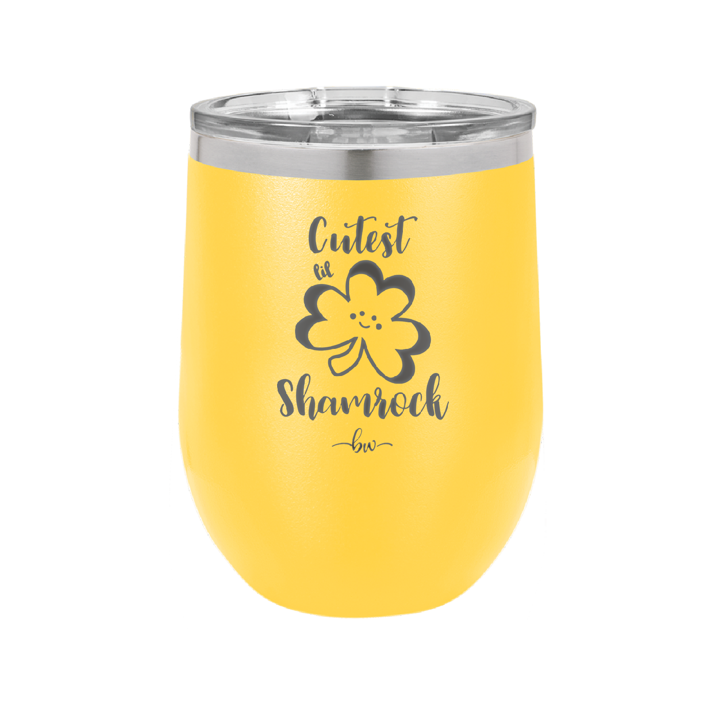Cutest Lil Shamrock - Laser Engraved Stainless Steel Drinkware - 1796 -